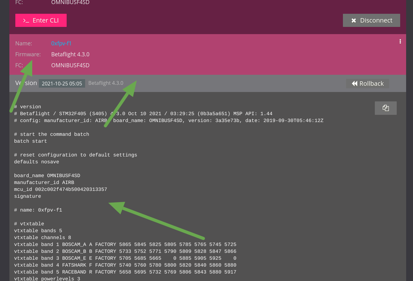 View Betaflight/iNav configs on FPVSIM.
