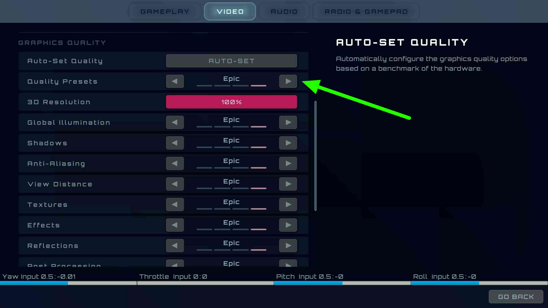 FPVSIM Video Settings - Adjust Video Quality
